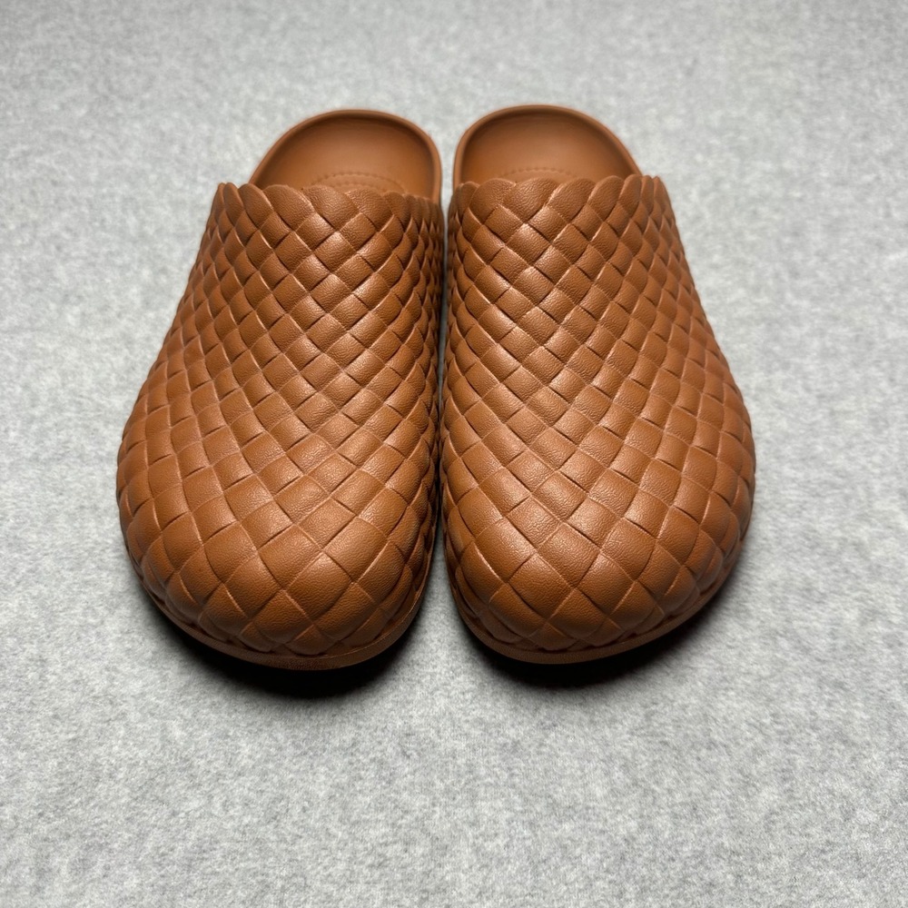 Crocs Dylan Woven Mules Cognac Brown Slip On Clogs 209946 Womens 8 Mens 6 - Picture 2 of 5